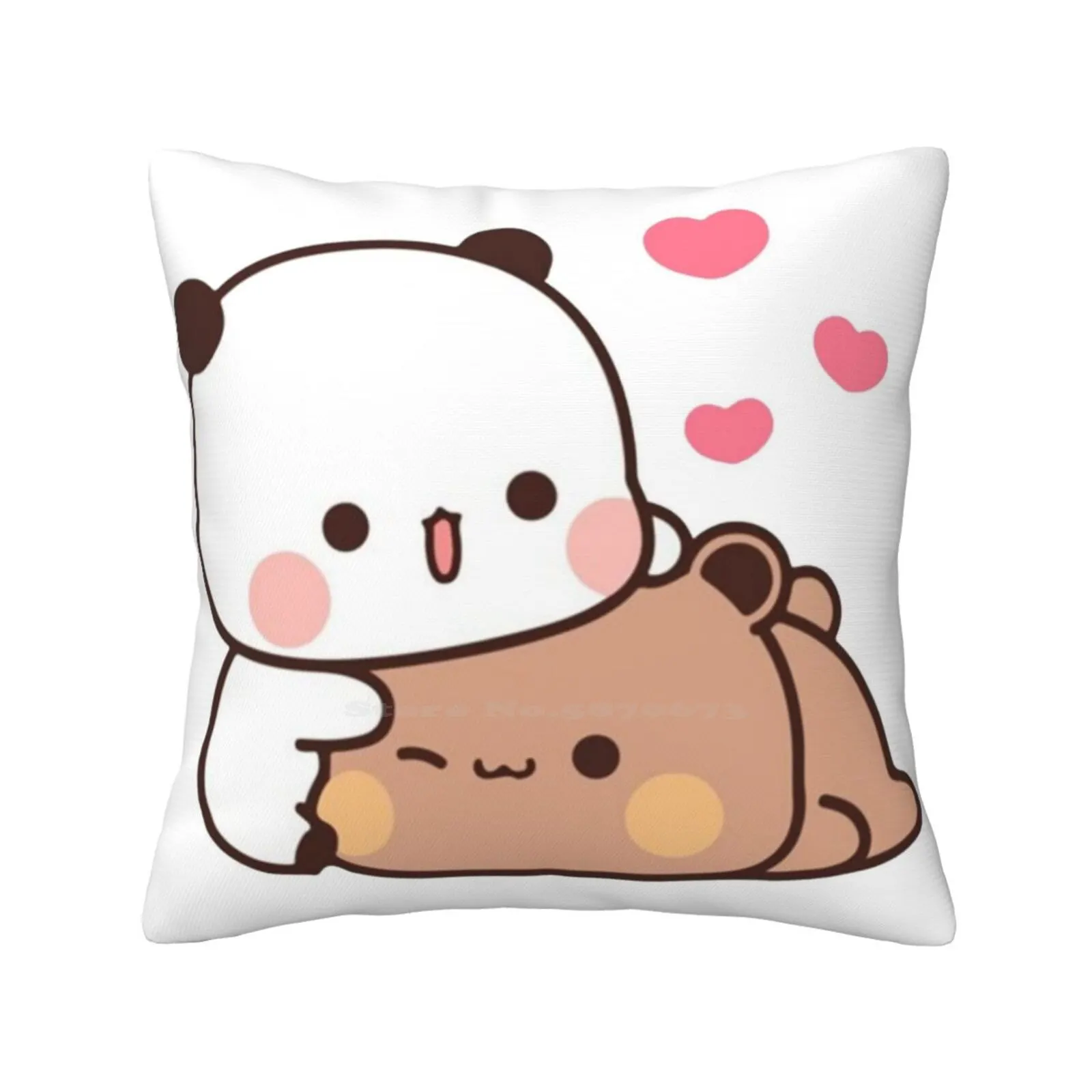 Panda And Brownie Bear Couple Pillows Case Bedroom Home Decoration Cute Colorful Baby Bears Baby Panda Cute Panda Bear Panda