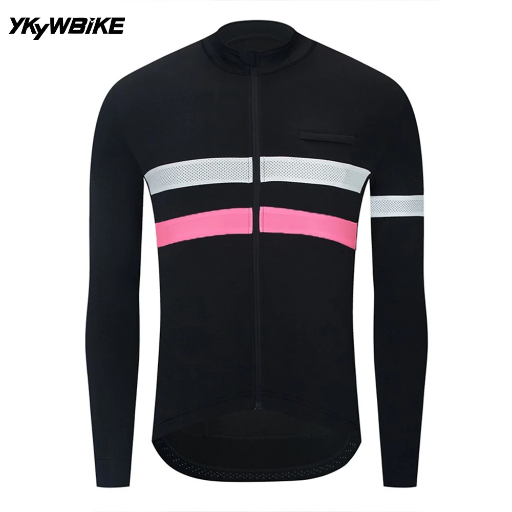 

YKYWBIKE WINTER CYCLING JACKET Thermal Fleece Men Long Sleeve Cycling Coat Bike Clothing Bicycle Clothes 사이클링 겨울 재킷