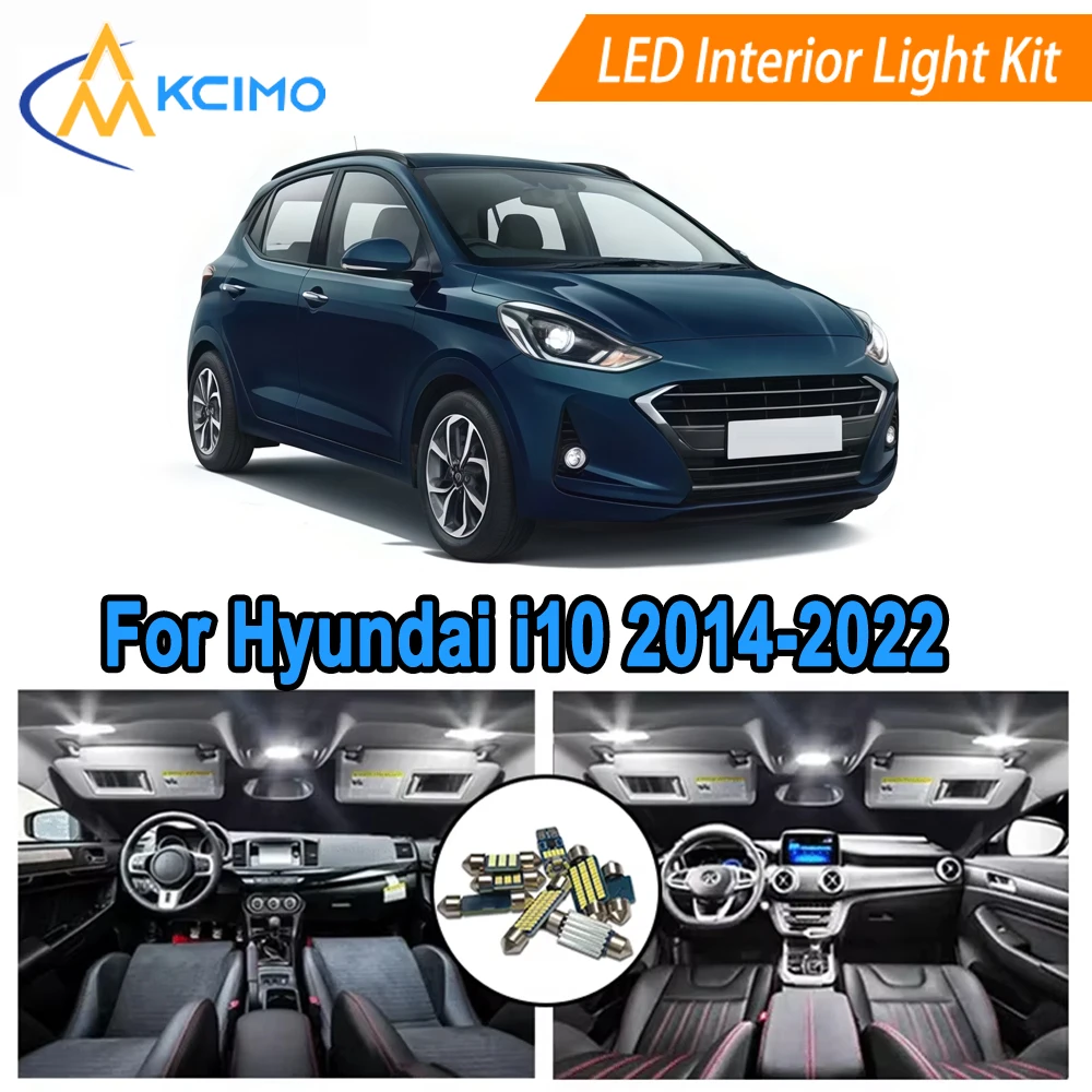 

Interior LED Upgrade Kit For Hyundai i10 (2014-2022) Dome, Map, Door, License Plate Lights Easy Install​