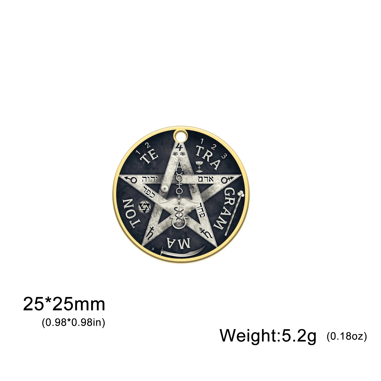 

EUEAVAN 1 шт. Tetragrammaton кулон из нержавеющей стали подвески Amlet талисман защита изготовление ювелирных изделий Новый год DIY подарок