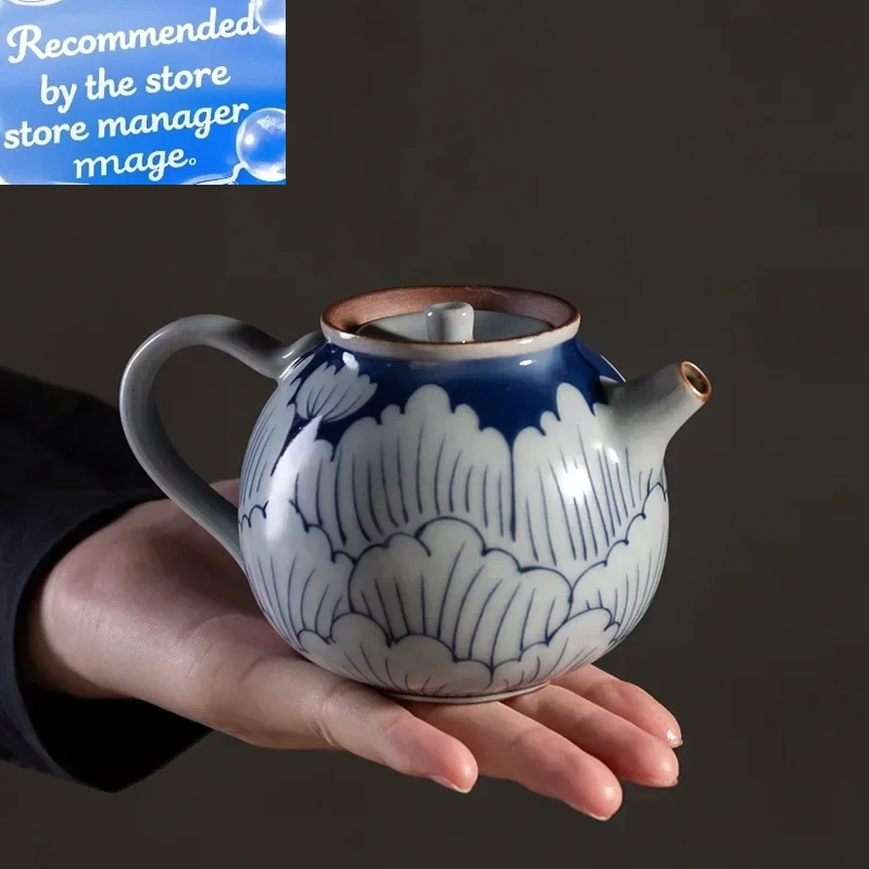 

Сине-белый чайник, японская керамическая чашка, кунг-фу, чайная керамика, бытовая керамика, чашка Queen Sancai, керамический чайник, чайный сервиз Siteel