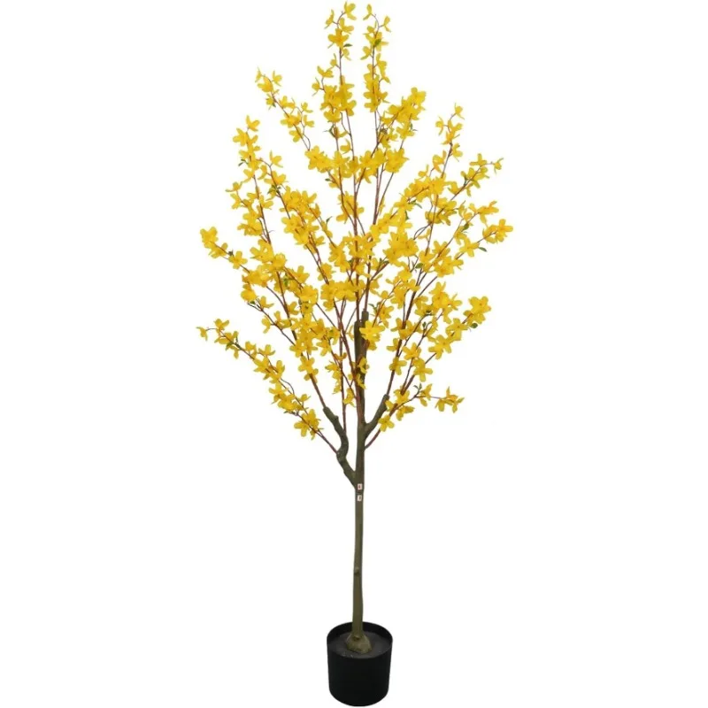 

Fake Wisteria Tree Artificial Tree Tall Plant Indoor,Fake Potted Silk Tree with Planter for Farmhouse Home Porch Doorway Decor