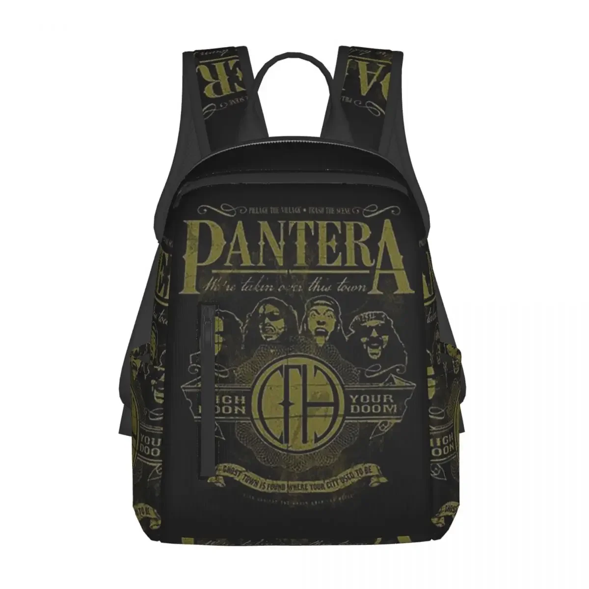 

US Pantera Band Dimebag Darrell Poster Backpack Daypack Large Capacity Kids BookBag School Bag Shoulder Bags for Men Women