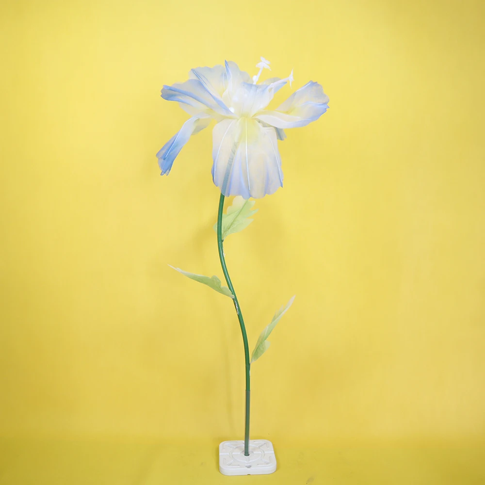 

60cm High Quality Artificial Large Silk Screen Iris Flower Head Room Decoration Accessories Wedding Supplies Fake Flowers