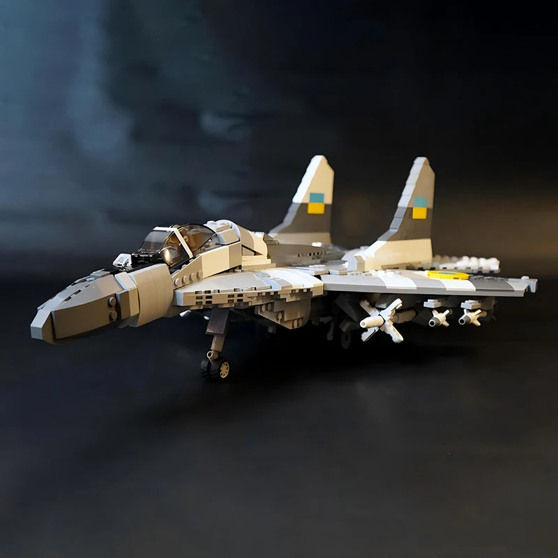 Moc Op Maat Gemaakt Vliegtuigmodel Mig-29 Draaipunt Luchtoverwicht Militaire Jager Bouwstenen Vliegtuigspeelgoed Sets Kerstcadeau Voor Kinderen