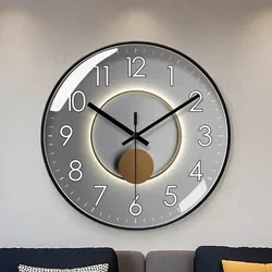 10/12inch Wall Clock Silent Non-Ticking Battery Operated Round Luxury Modern Wall Clock for Office School Home Decor Living Room
