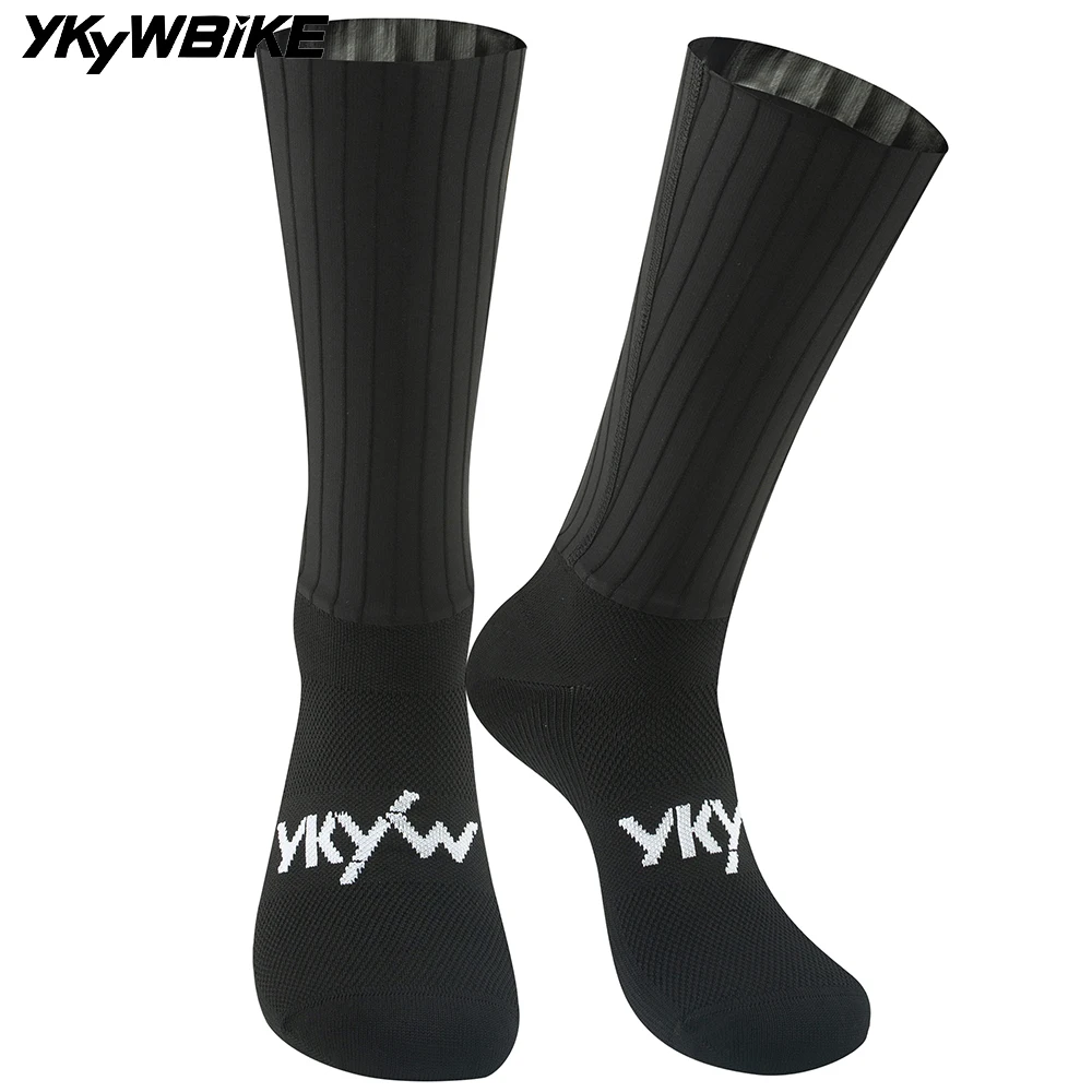 YKYWBIKE 2026 Aerodynamic Cycling Socks 3D Stripe Aero Socks Anti Slip High Speed Road Bike MTB Race Bicycle Sports Socks