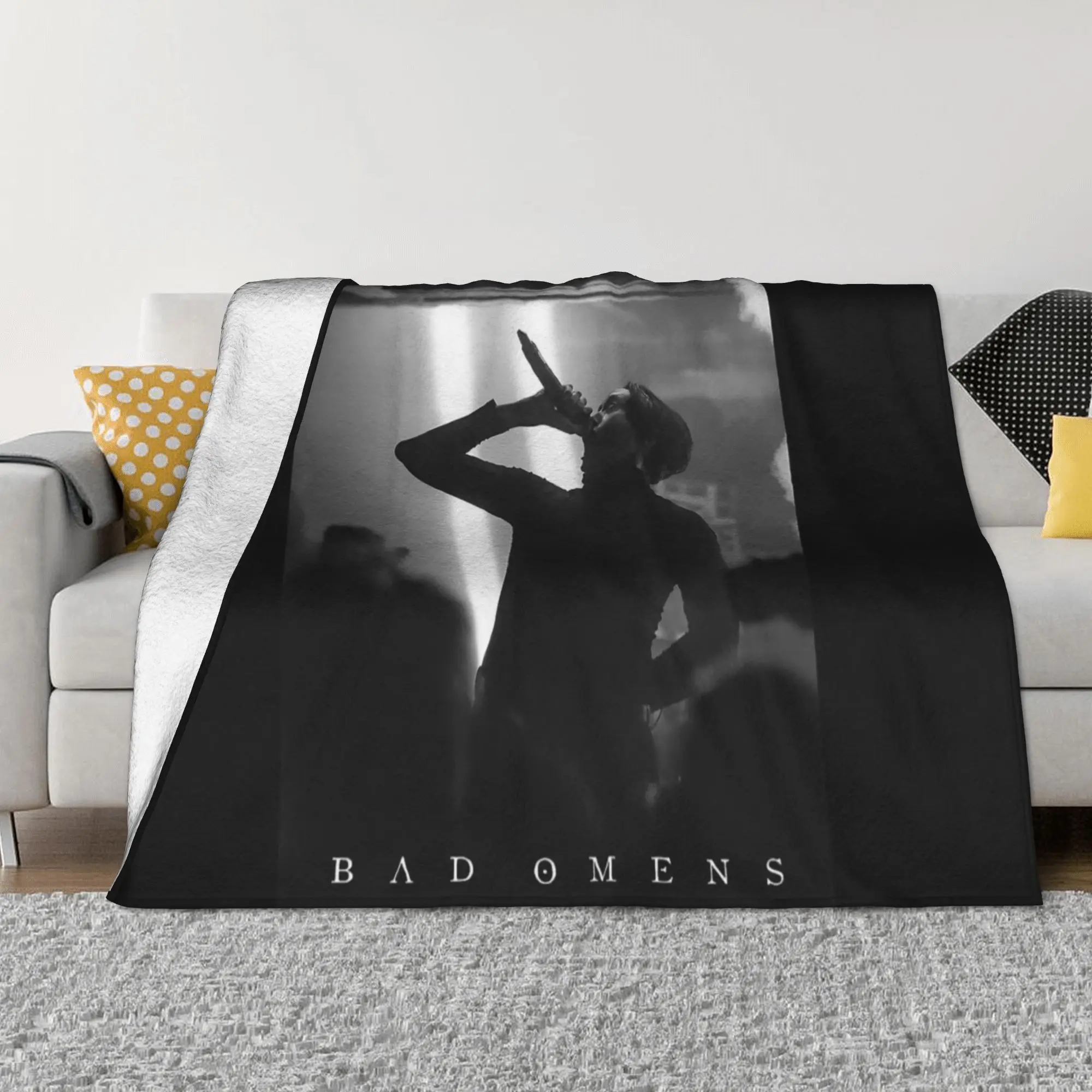 Bad Omens Artwork  Blankets Fleece All Season Rock Music Breathable Super Soft Throw Blanket for Bed Bedroom Rug Piece