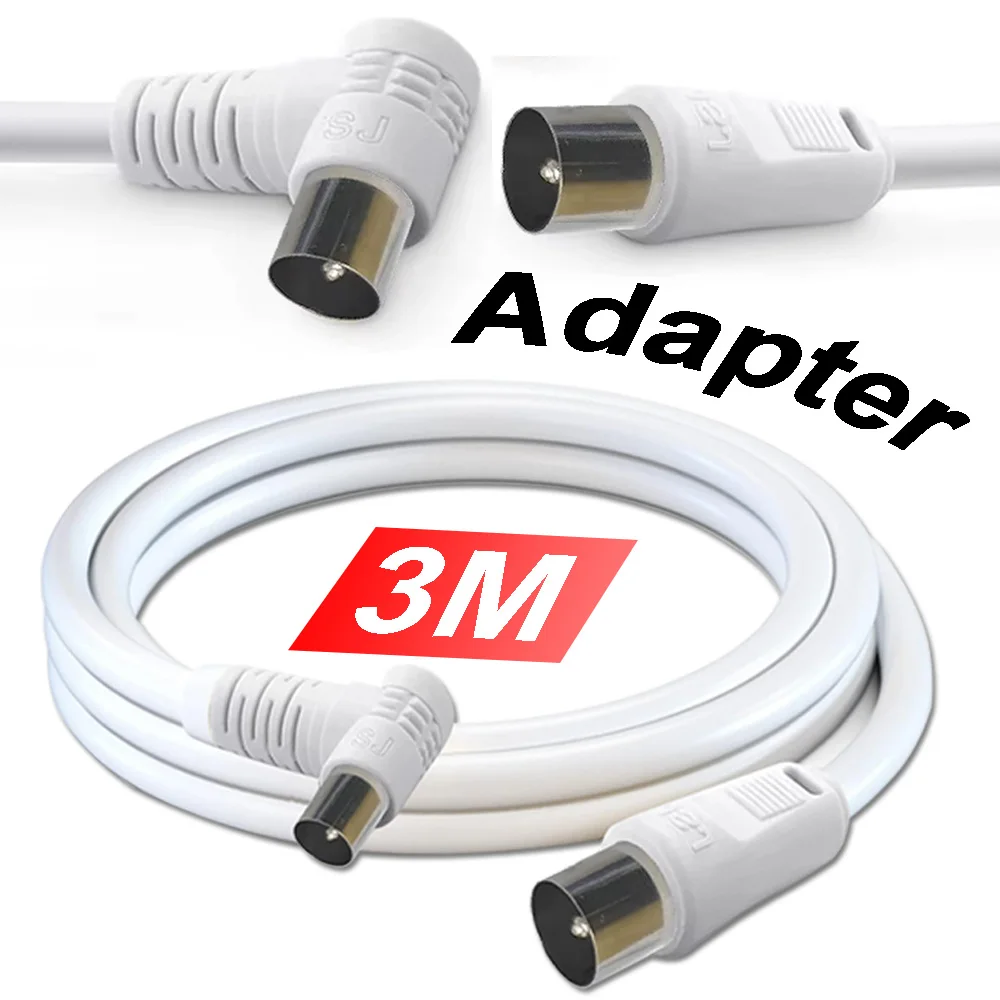 1 متر 1.5 متر 3 متر RF RG6 رباعية درع CL2 هوائي محوري كابل الأقمار الصناعية مع التلفزيون 90 درجة الملاك الأيمن ذكر إلى موصل ذكر مستقيم