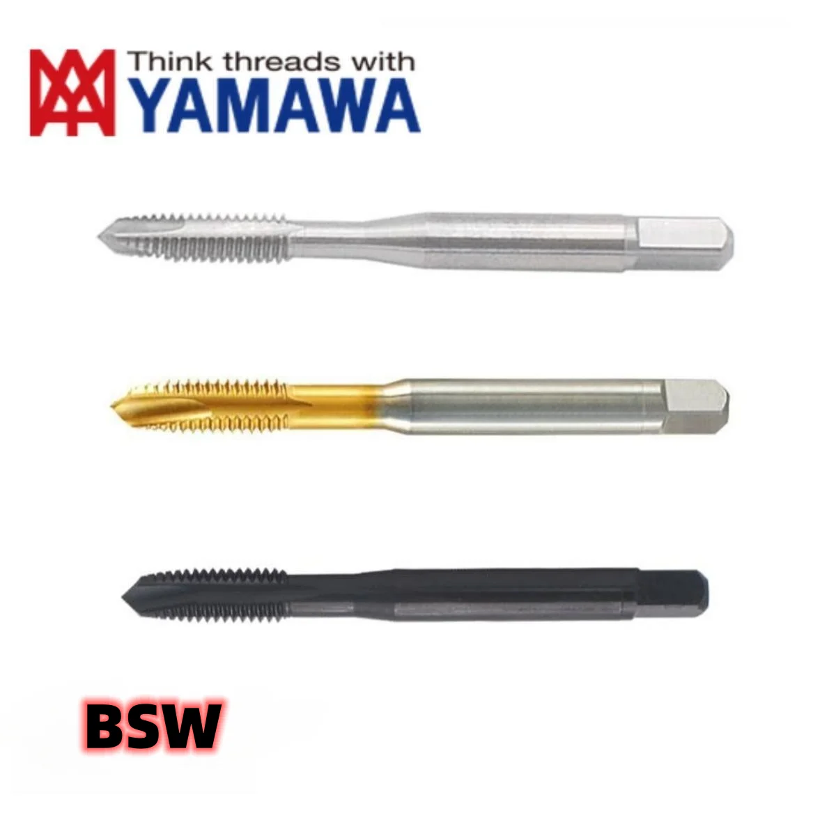 

1PCS YAMAWA HSSE British Spiral Pointed Tap TIN Oxidization W1/8 5/32 3/16 7/32 1/4 5/16 7/16 1/2 5/8 Machine Screw Thread Taps