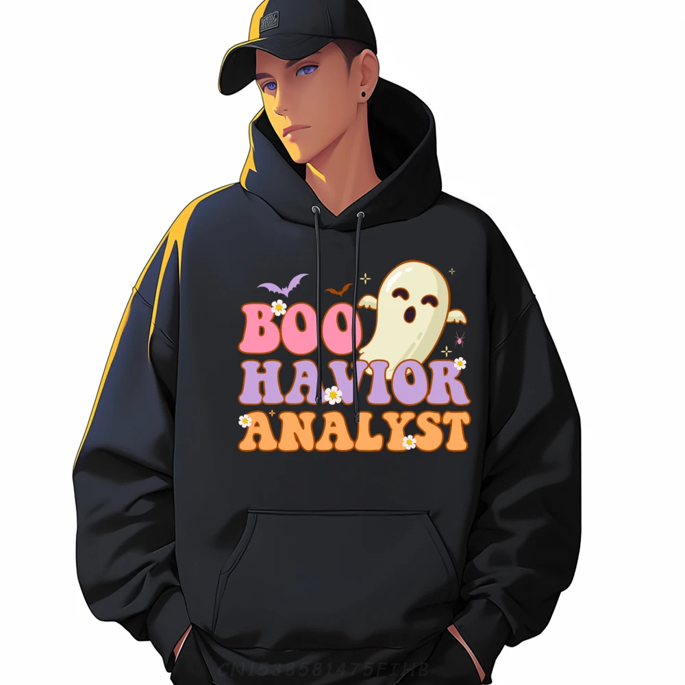 

Boo Havior Analyst Retro ABA Therapist BCBA Halloween Ghost Graphic Pullover Limited Time Special Men's Clothing Deals Vegan