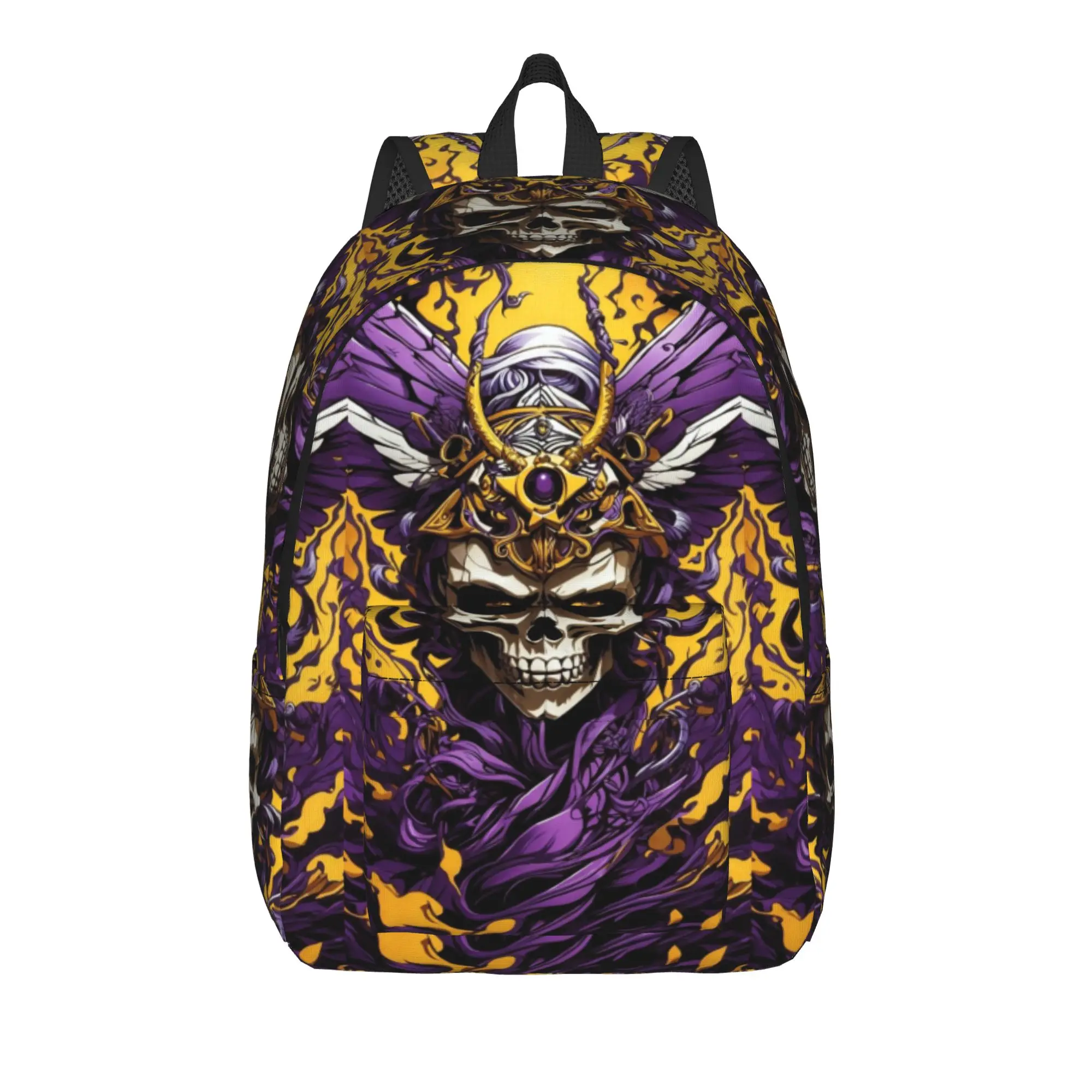 Hip Hop Retro Purple Samurai Demon Backpack  Stylish Backpacks Women Men Sport Print High School Bags High Quality Rucksack