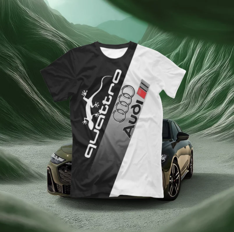 

25Audi Authorization S-Line Quattro Superpower Motorsport Race футболка для мужчин и женщин одежда дышащая быстросохнущая впитывающая пот