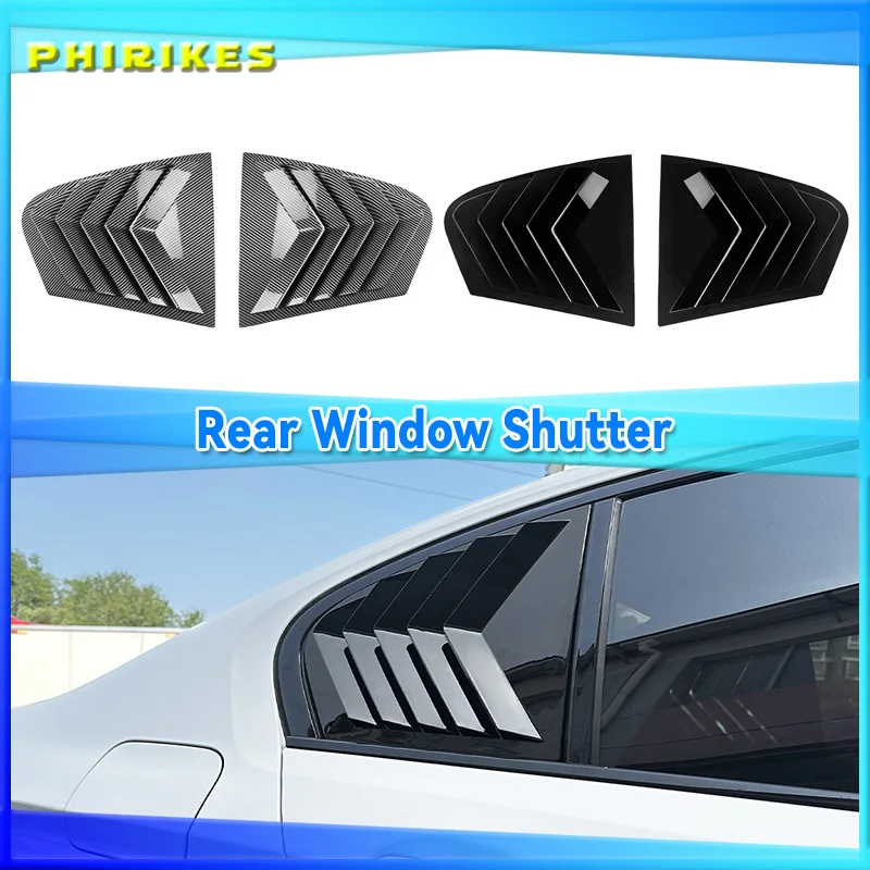 2 uds para BMW 5 Series G30 2018-2023 ventana trasera de coche cubierta de rejilla de cuarto de ventilación lateral embellecedor de obturador Scoop ABS accesorios piezas