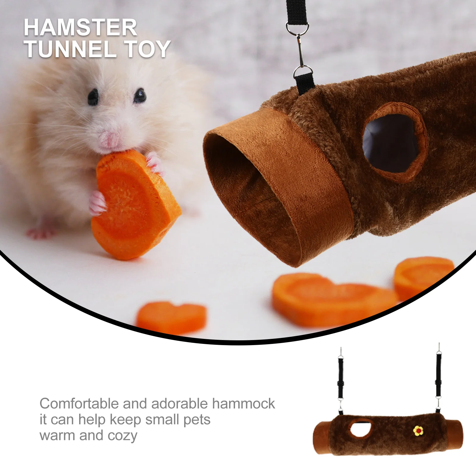 

Small Pets Hanging Hammock Hamster Tunnel Cage Comfortable Cozy Home Easy to Install in Cage Hamster Tunnel Toy