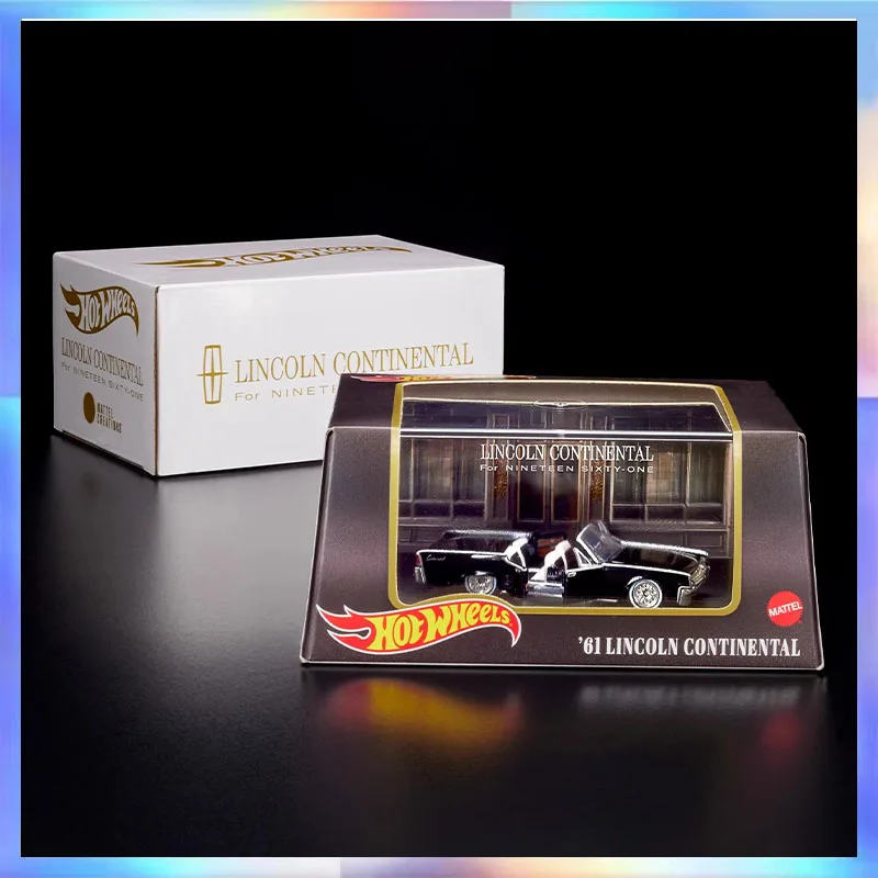 

1/64 Hot Wheels Red Line Diecast Car Model RLC LINCOLN CONTINENTAL 1961 Collectible Vehicle Model Room Ornament Boy Toy Gift