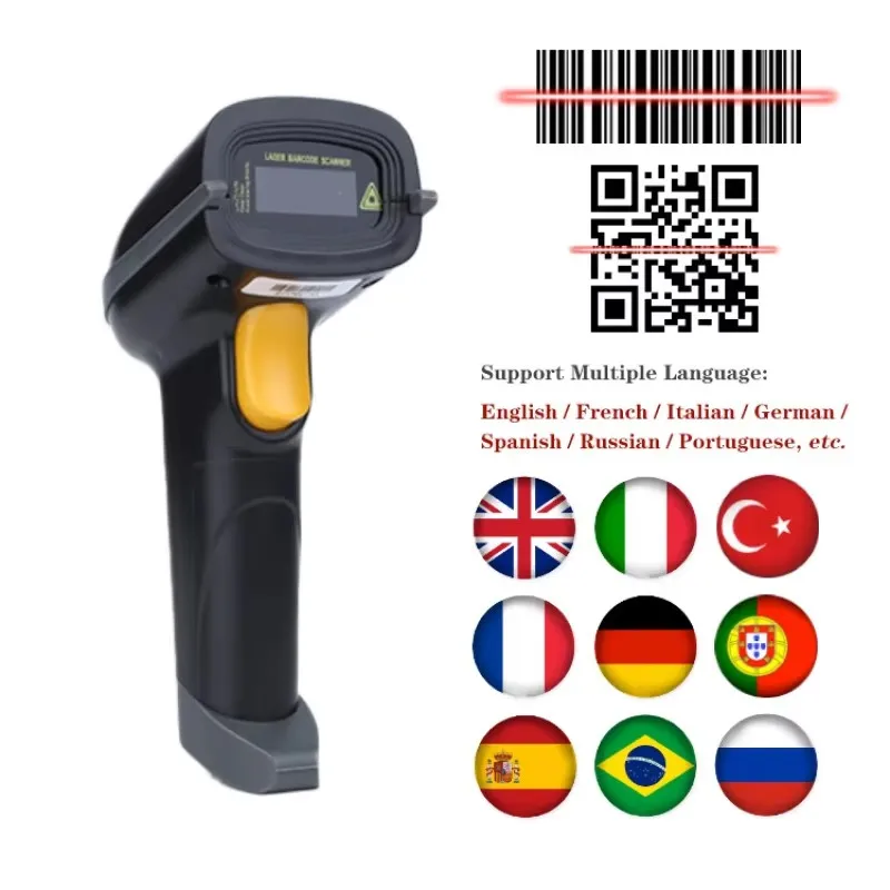Wireless Bluetooth 1D 2D Barcode Scanner Module Long Range 433Mhz with CCD Laser CMOS Sensor Reader for Mobile POS System