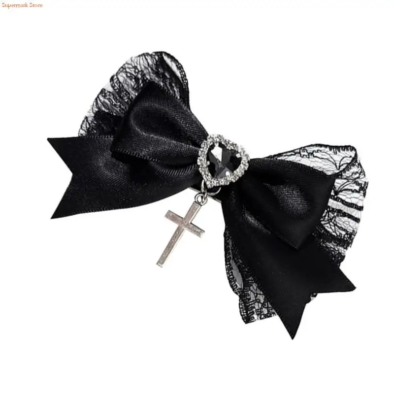 Q5WE Mother Daughter Matching Hairpin Heart Bowknot Design Barrettes Stylish Accessory For Family Celebration