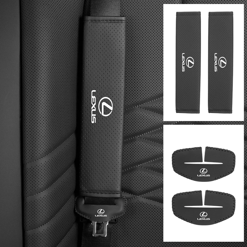 

Car Seat Shoulder Pad Safety Belt Protector Cover Accessories For Lexus IS250 IS200 CT200h GS300 LS430 RX450h LX570 IS300 ES RX