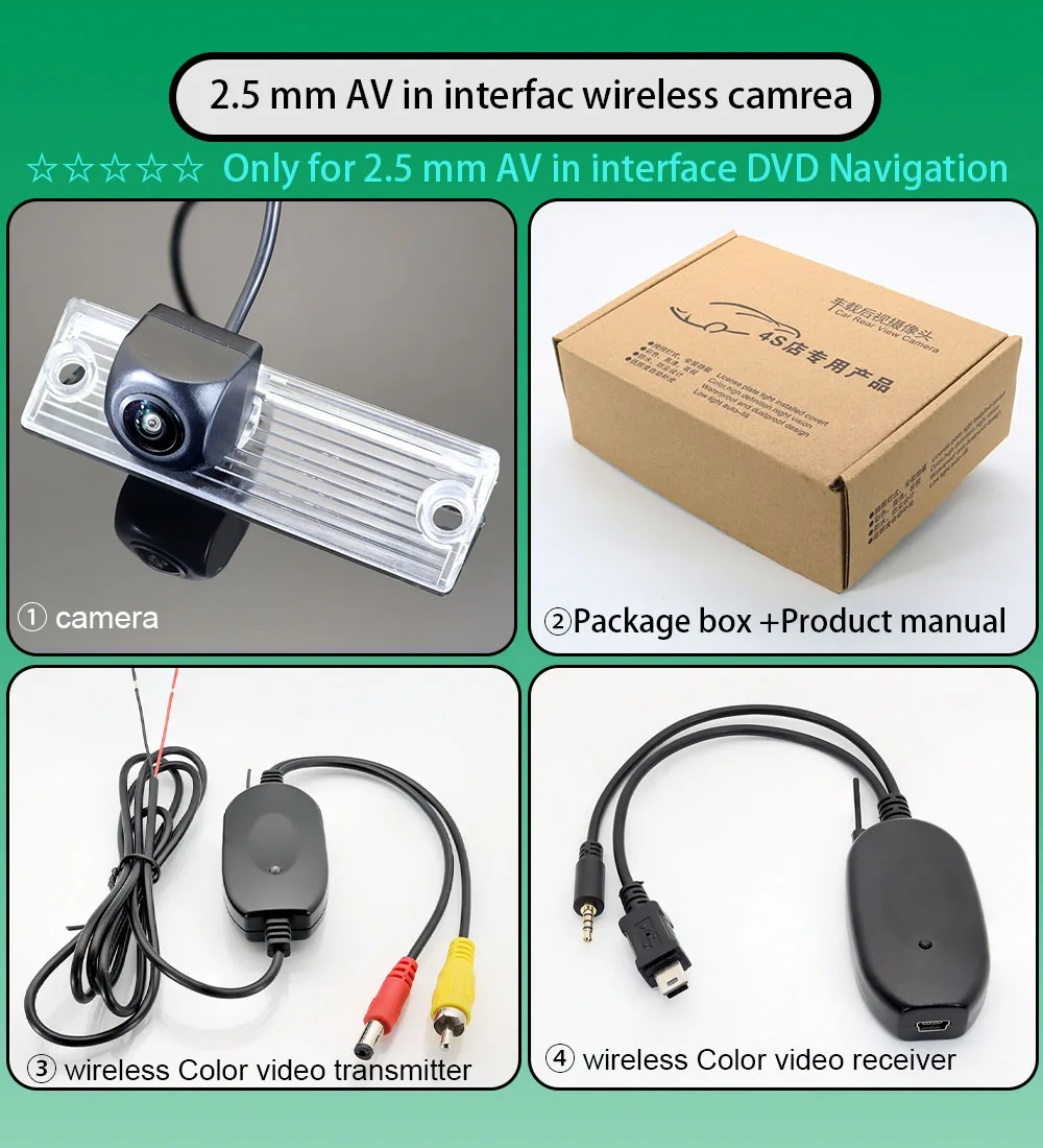 

2.4 Ghz Wireless Rear View Fisheye Camera For Chrysler 300 Concorde Sebring /Dodge Durango Stratus Intrepid /Jeep Liberty