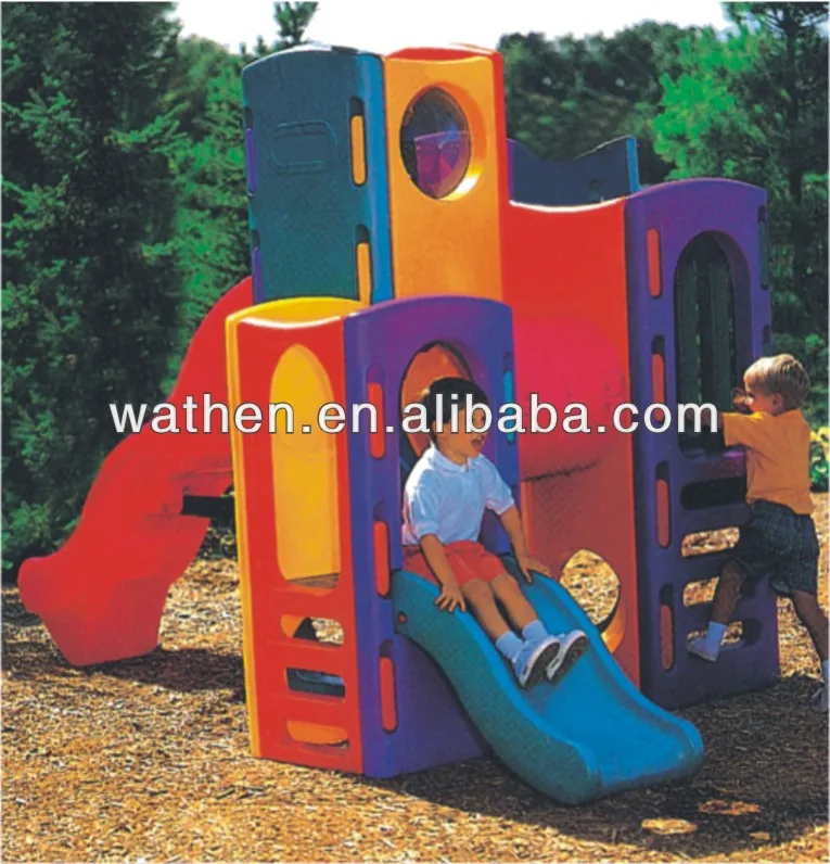 Playground Kids Slide, Prefabricated Plastic Game for Children, Mini Toy Climber Playset Outdoor Fun Activity Sliding Play