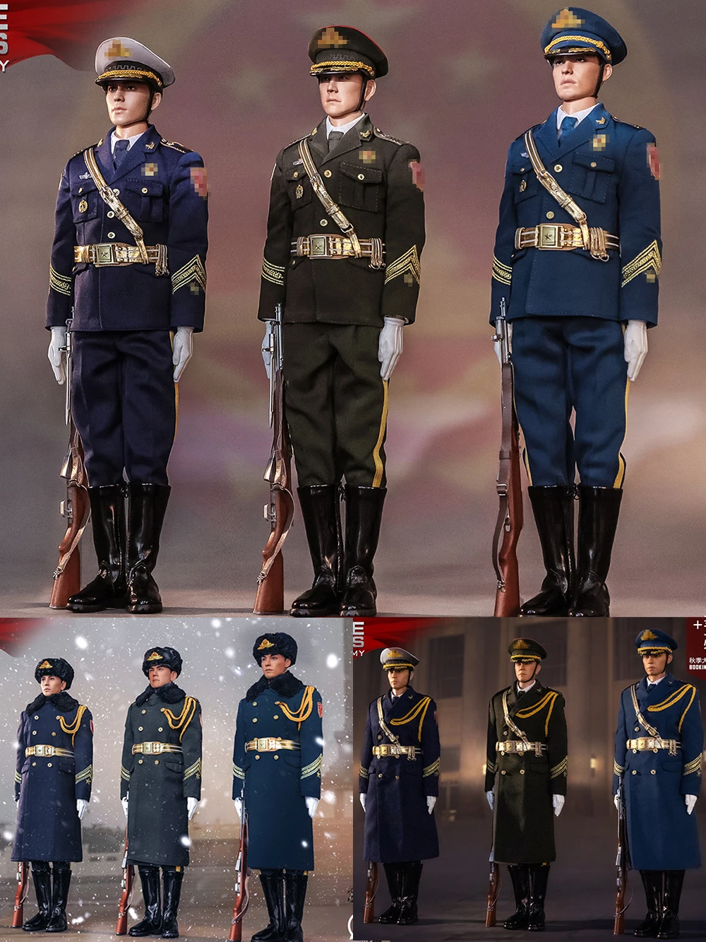 

ViiKONDO KS21003 1/6 Scale Action Figures Model China PLA Honor Guard 12inch Toy Soldier Figurine Full Set Army Men Collection
