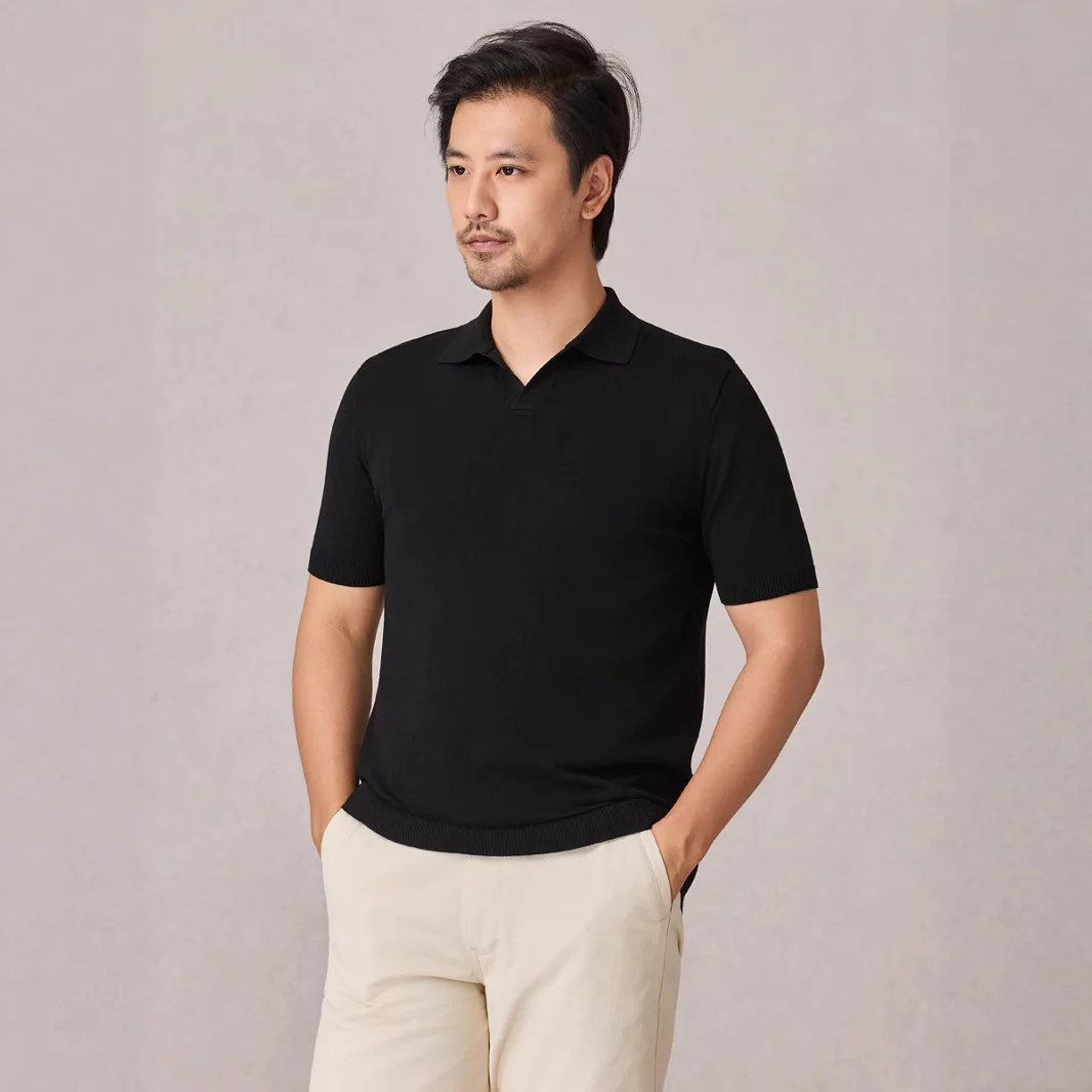 2026 Arrival Men's Polo Shirt Summer Solid Color Lapel Moisture Wicking Soft Comfortable Casual Simple Fashion Business Casual