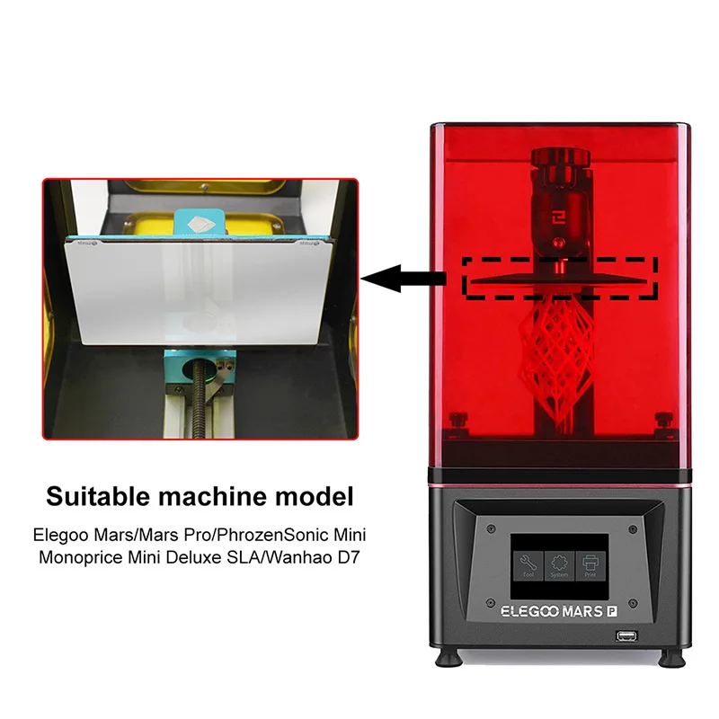 3D Printer Accessories LCD Light Curing Spring Steel Plate Magnetic Film SLA/DLP Photosensitive Resin Platform