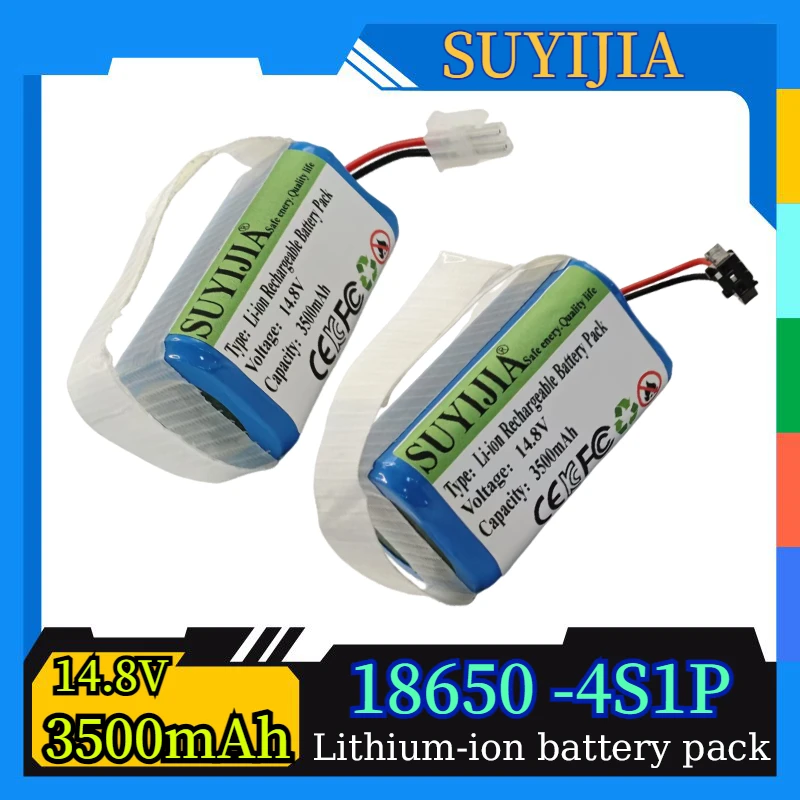 

14.8V-4S1P 18650 Battery 3500mAh H18650CH-4S1P Suitable for XIOMI MIJIA Mi Sweeping Robot Essential G1 MJSTG1 SKV4136GL