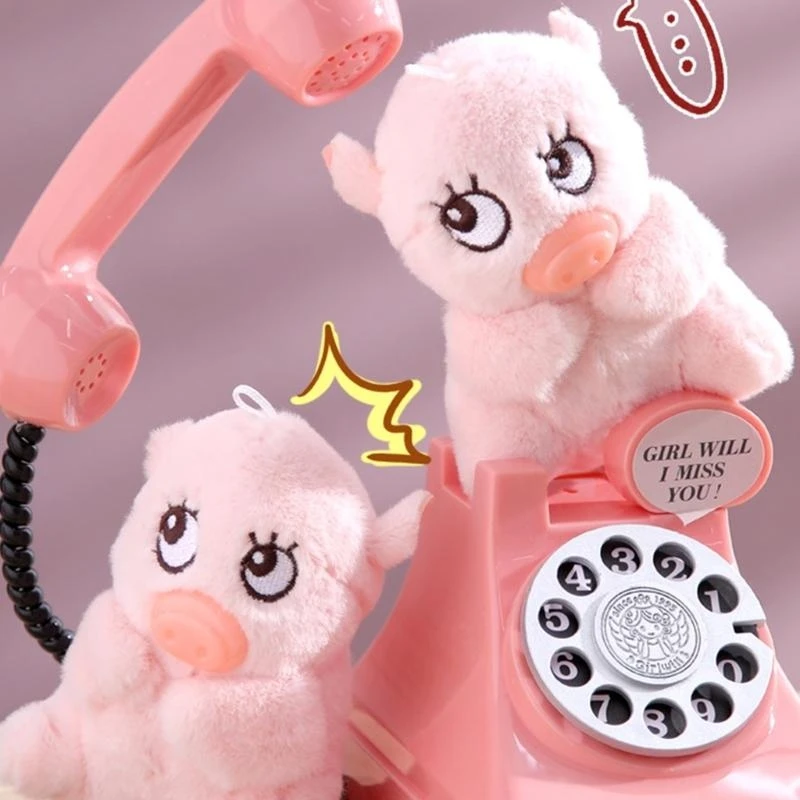 090B Plush Pendant Soundable Pig Keychain Lovely Stuffed Pig Plush Doll Backpack Decors Handbag Accessory Child Pendant