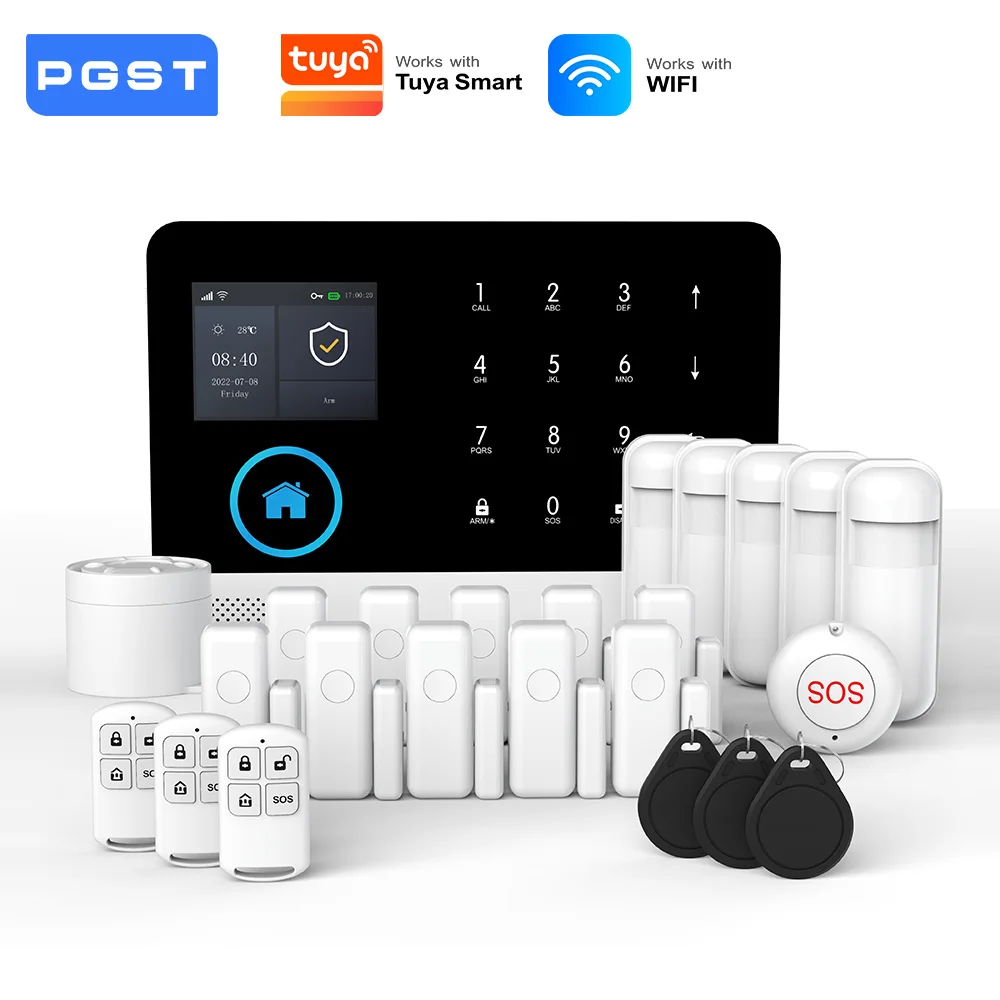 pgst-kit-seguridad-antirrobo-inteligente-wifi-works-with-tuya-smart-life-alarma-inalambrica-para-casa-negocio-monitoreo-remoto-por-celular-sensores-deteccion-apertura-instalacion-sin-complicaciones