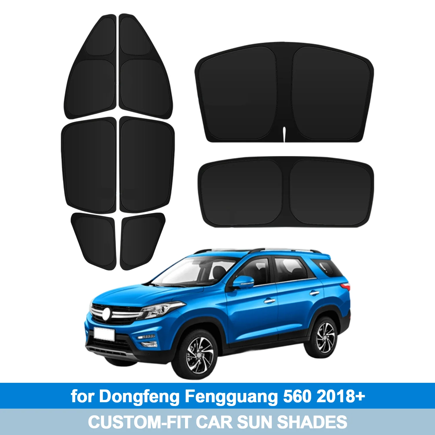 

For Dongfeng Fengguang 560 2018+ Windshield Sun Shade Side Window Shades Cover Sun Visor Shield Privacy Protection