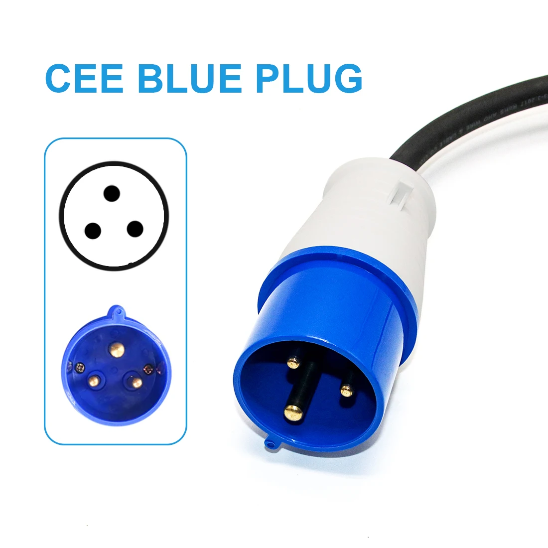 Adjustable Level 2 EV Charger J1772 Type1 And IEC 62196 Type 2 16/32A 1P 7KW EVSE Control 5m Portable Electric Vehicle Cars