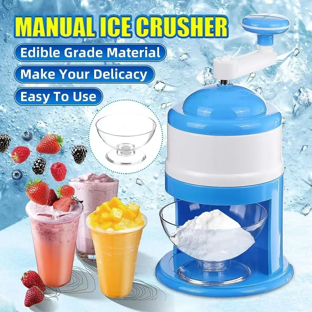 Portable Manual Ice Crushers Hand Crank Ice Shaver Shave Ice Machine Smoothie Maker Household Kitchen Bar Ice Blender Drink Tool