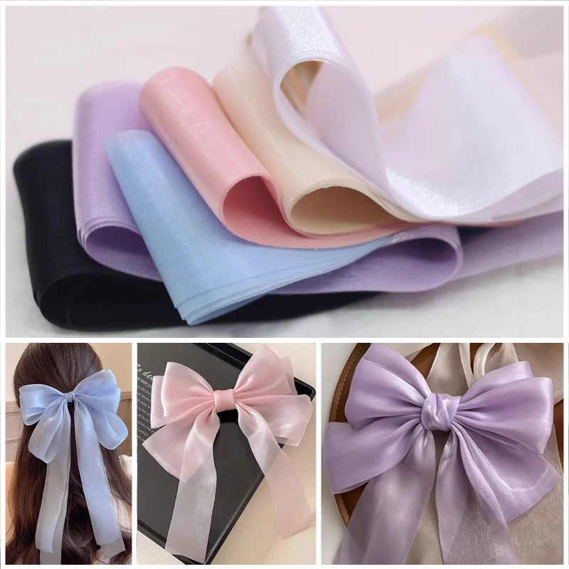 4cm New Flowing Light Ribbon Big Bow Ribbon Accessories Hair Clip DIY Gift Box Flower Bundle Packaging Handmade Material