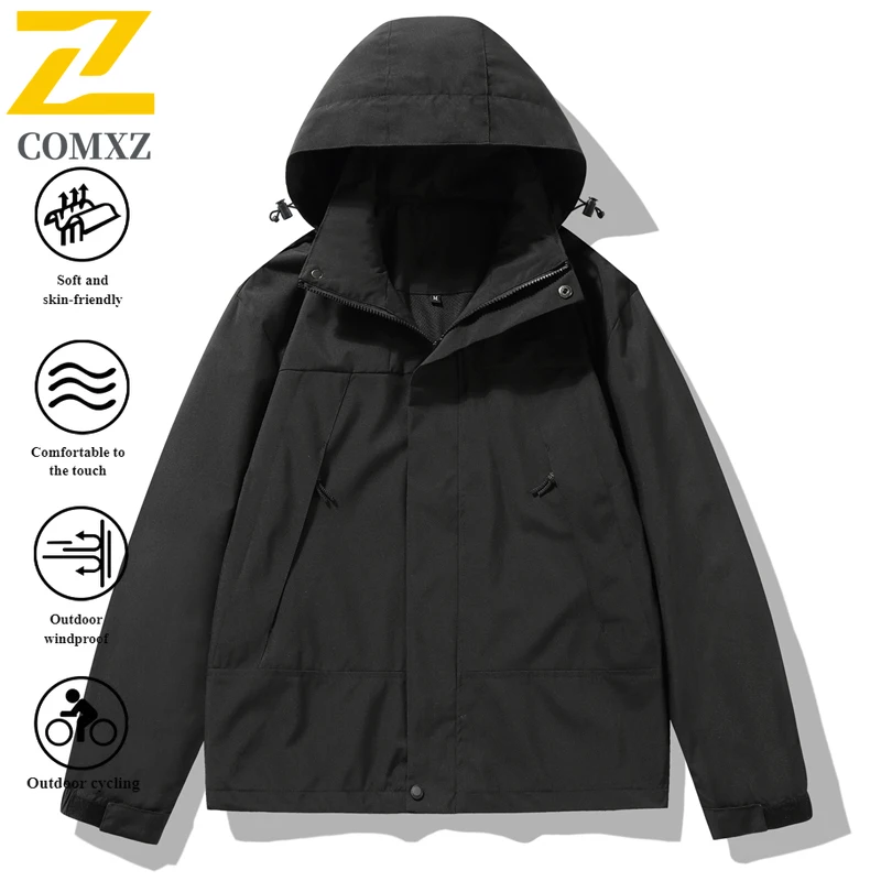 

COMXZ Youth Couple's Windbreaker Waterproof Windproof Outdoor Jacket for Hiking Camping Fishing Summer Lightweight Sports Coat