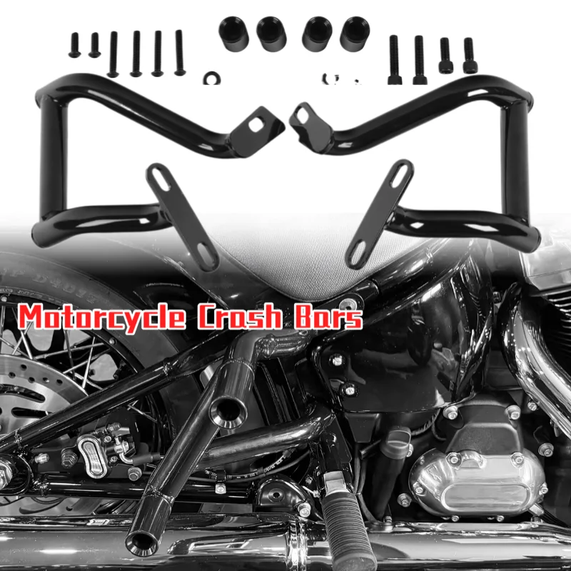 FXST Motorcycle Crash Bar Saddlebags Bag Guard For Harley Softail M8 Low Rider S ST Street Bob FXBB FXST 2018-2026 FLHCS FLHC