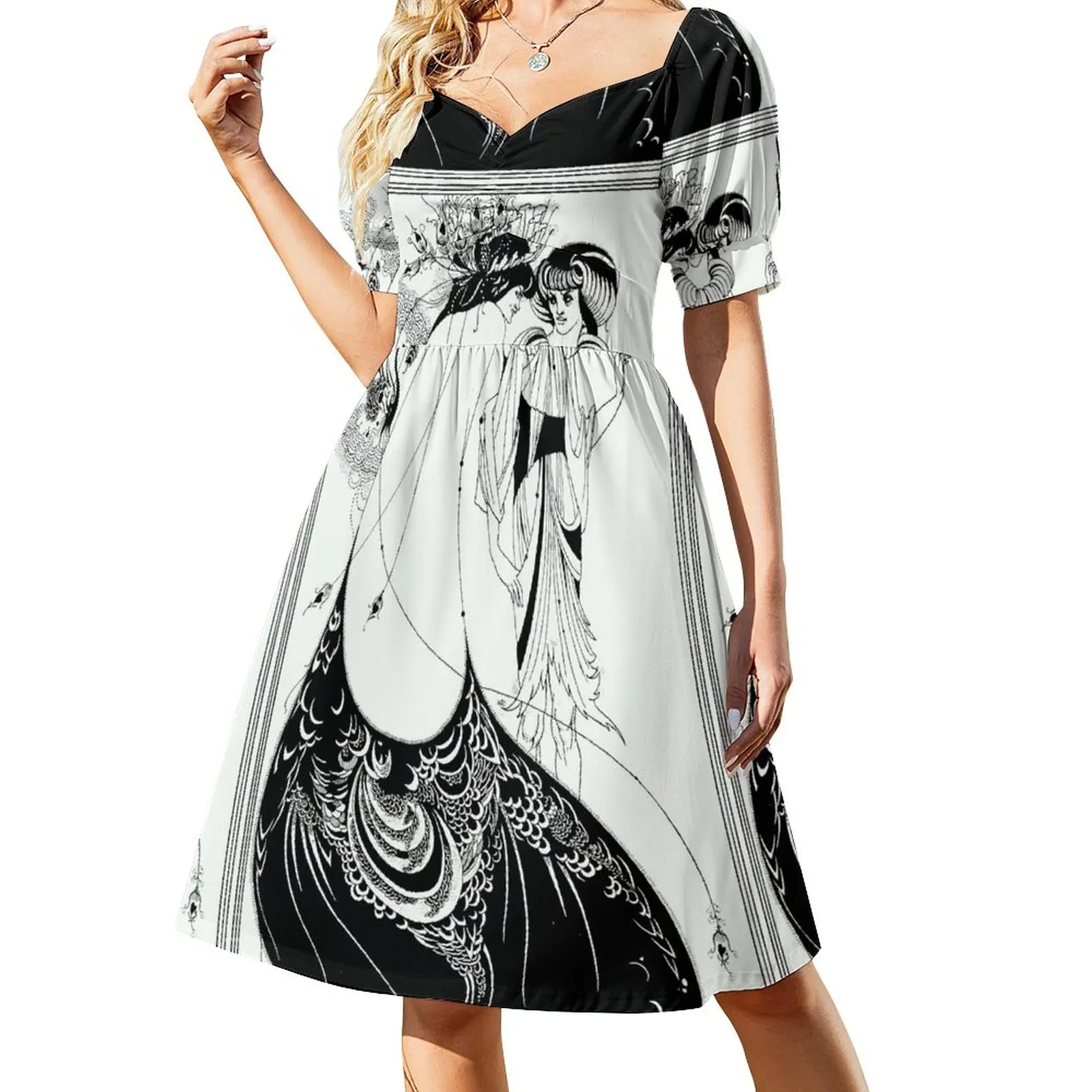 Peacock Skirt - Aubrey Beardsley Sleeveless Dress Summer skirt evening dresses luxury 2024