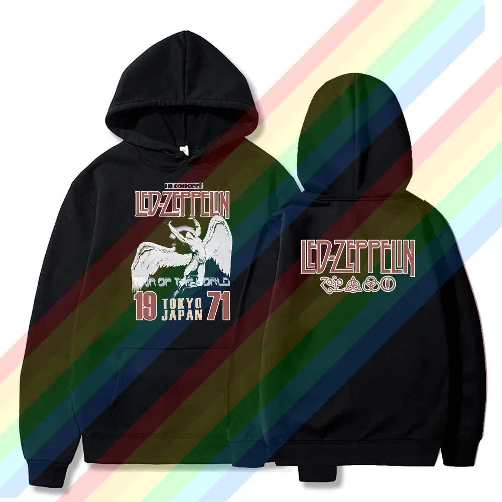 

2024 Oversized Essential Men Vintage Leds Rock Band Zeppelin Mothership Hoodie Women Thermal Sportswear Long Sleeve Unisex S-3XL