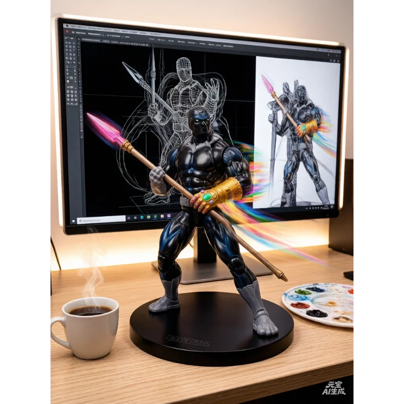 Nouveau modèle de jouet Hasbro Marvel Legends Series Marvel Super Heroes Magic: The Gathering Black Panther, collection d'anime.