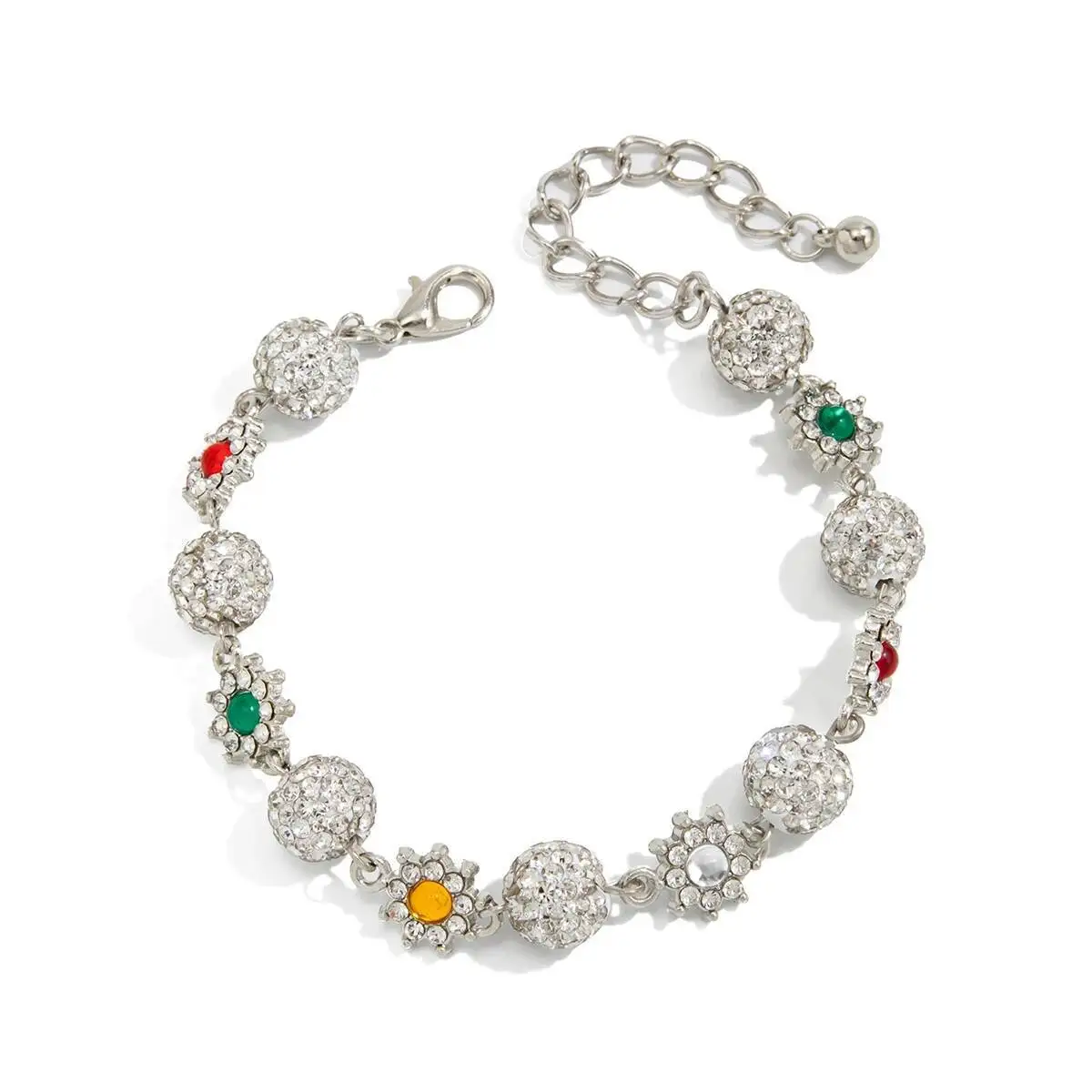 

PuRui Y2K Boho Fashion Acrylic Rhinestone Beads Bracelet for Men Vintage Classic Adjustable Charm Bracelets Jewelry Accessories