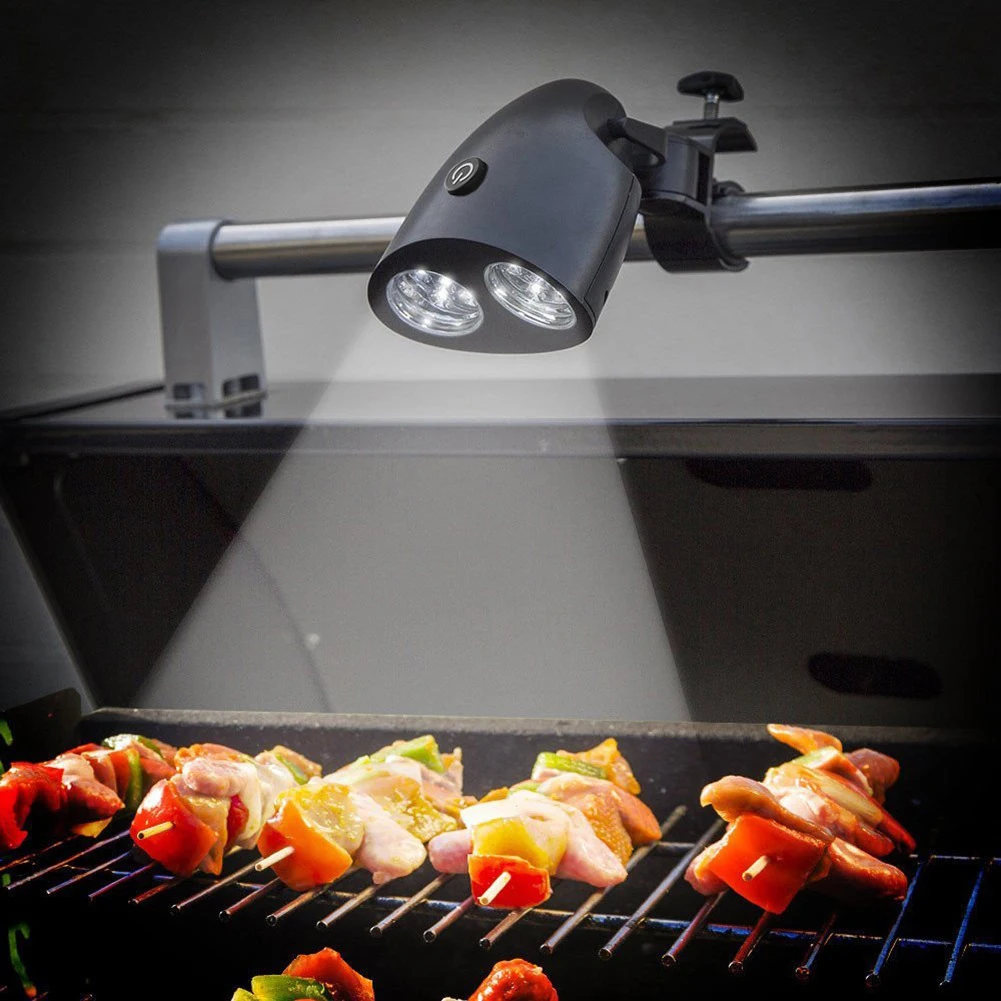 Portable Bright LED Lights BBQ Grill Light with Handle Mount Clip for Barbecue Grilling Outdoor Accessory