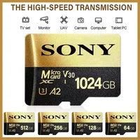 Tarjeta SONY Micro TF SD, tarjeta de memoria SD extrema, 1TB, 128GB, 512GB, Micro 256GB, SD C10, tarjeta Flash TF para teléfono Xiaomi, cámara, mesa y PC