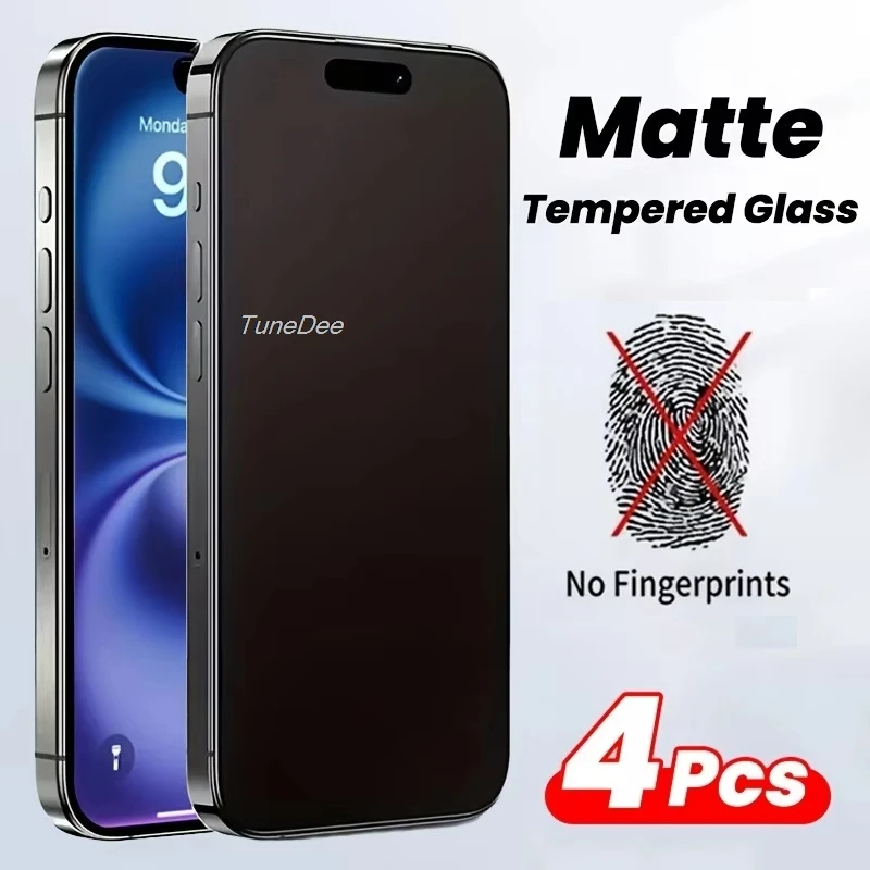 

4pcs Matte Screen Protectors For Samsung Galaxy S25 Ultra S24 S23 FE S21 Plus S20 FE S24+ S23+ S22+ Full Cover Protective Glass