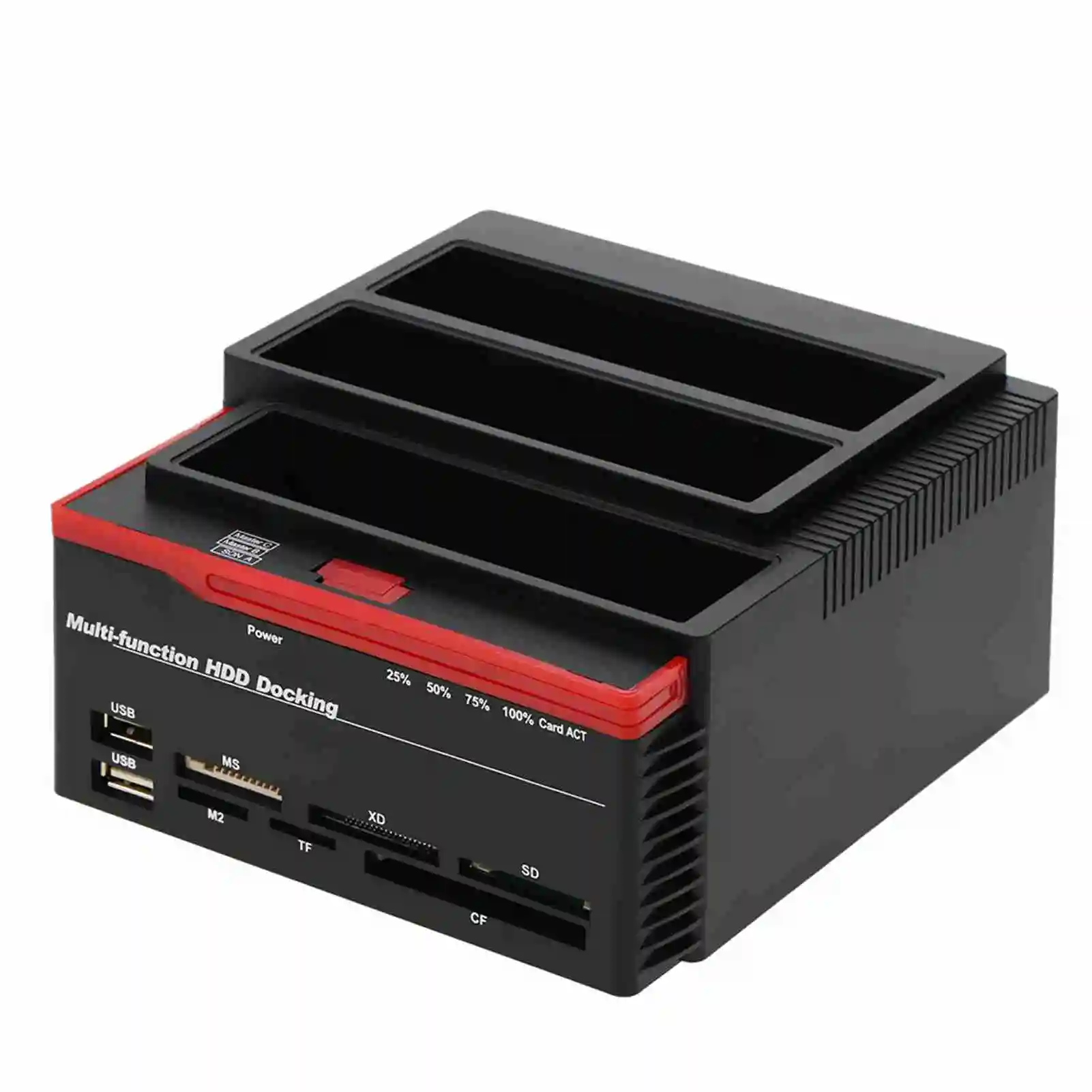 Tragbare Festplatten-Dockingstation mit 3 Steckplätzen USB 3.0 Festplattengehäuse für Win 98 7 Me 2000 XP (Festplatte nicht enthalten)