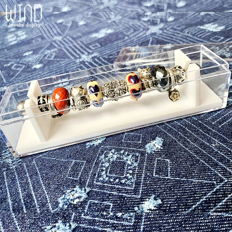 Acrylic Transparent Trollbeads Collection Box Bracelet Bead Display Holder Pandora Charms Storage Organizer Travel Carrying Case view 3