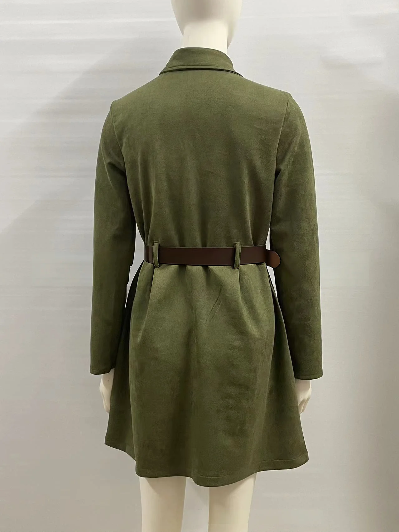 Retro Flower Pattern A-Line Dress 2025 Spring Fashion Single Breasted Lapel Shirt Dress Autumn Long Sleeve Sashes Mini Dress