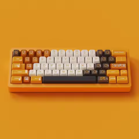 Bee Keeping Theme Keycaps Set 213Keys ABS Glossy Custom Keyboard Cap JTK HSA Profile KeyCap for Mechanical Keyboard Accessories