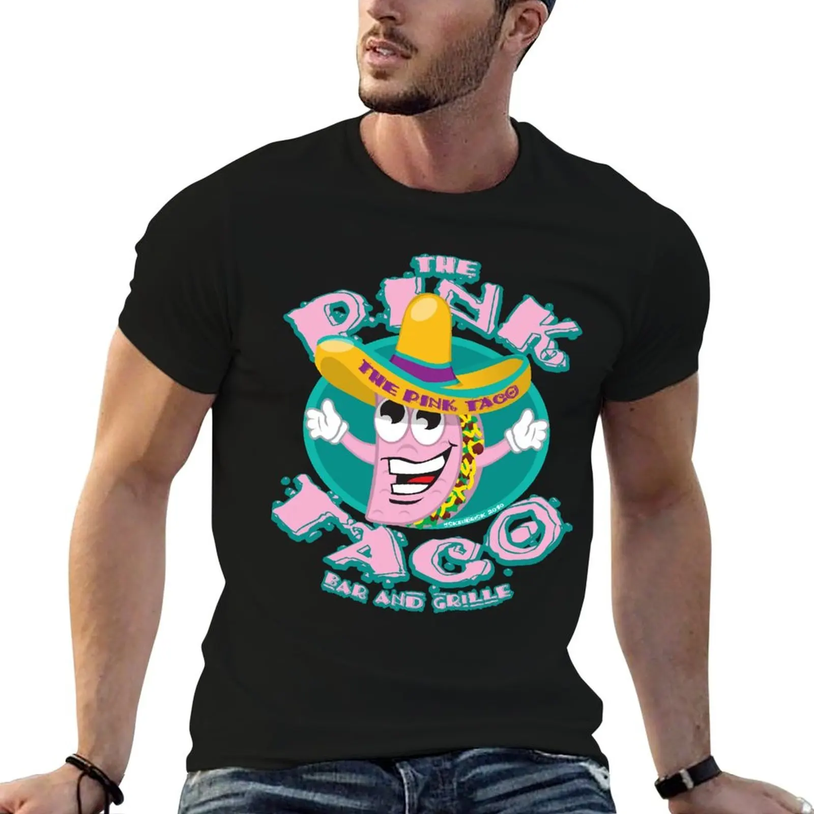 

The Pink Taco T-Shirt man t shirt heavy cotton cotton tshirt 100% mens graphic t shirts T-shirt