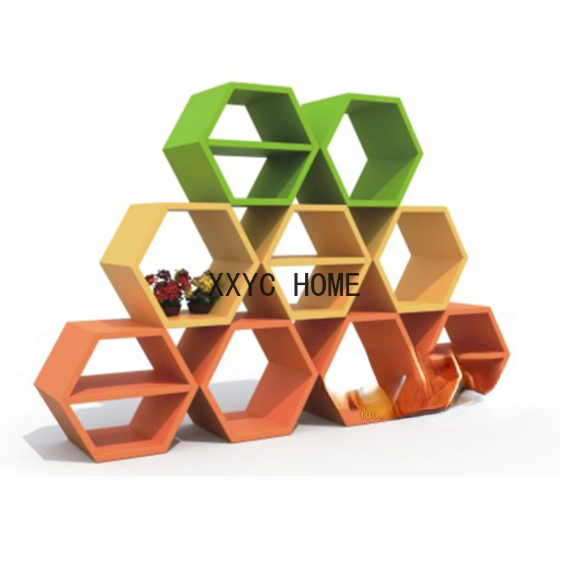 

Storage Rack Kindergarten Area Isolation Honeycomb Cabinet Corner Combination Wall Cabinet Mingyi